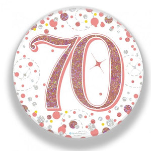 Sparkling Fizz Rose Gold Badge #70