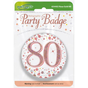 Sparkling Fizz Rose Gold Badge #80