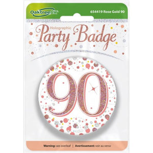 Sparkling Fizz Rose Gold Badge #90