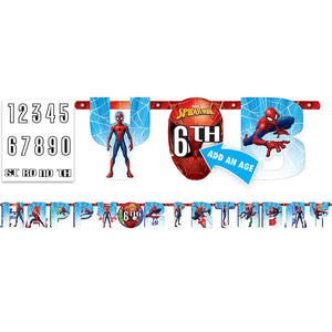 Spiderman Jumbo Letter Happy Birthday Banner