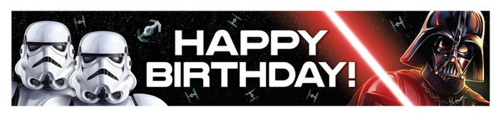 Star Wars Happy Birthday Plastic Banner