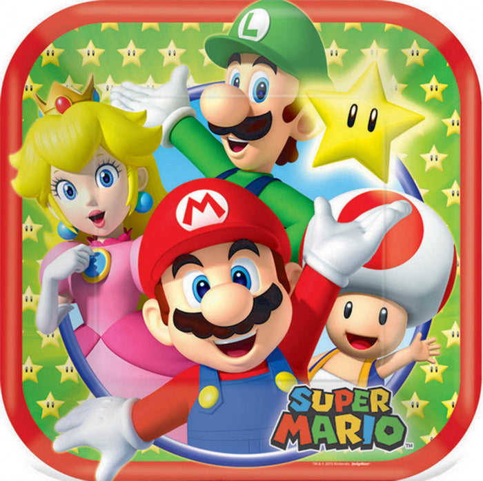 Super Mario Brothers Paper Lunch Plates