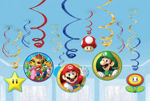 Super Mario Brothers Swirl Decorations