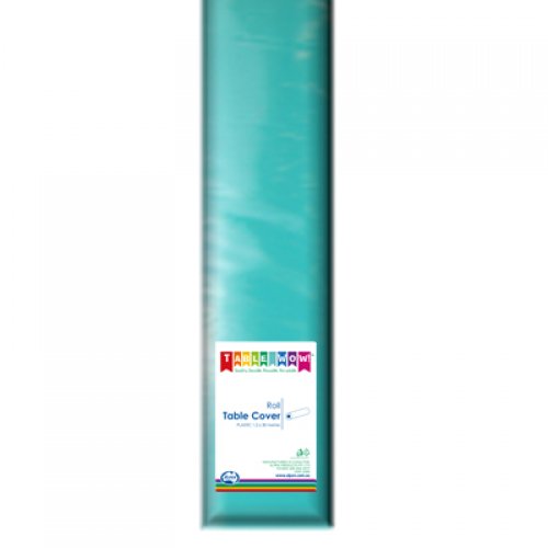 Teal Plastic Tablecover Roll