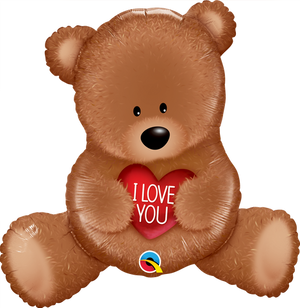 Teddy Bear I Love You SuperShape Foil Balloon UNINFLATED