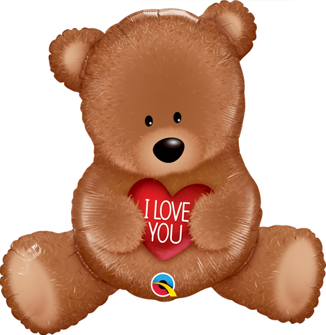 Teddy Bear I Love You SuperShape Foil Balloon UNINFLATED