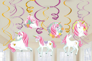 Magical Unicorn Swirl Decorations