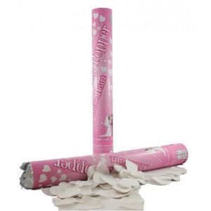 Wedding Twist Poppers - White Hearts Tissue