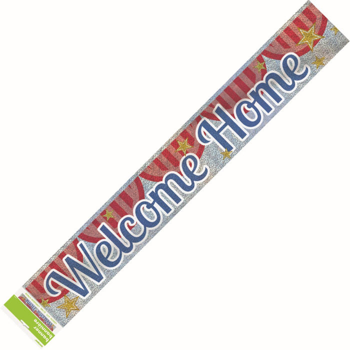 Welcome Home Prismatic Foil Banner