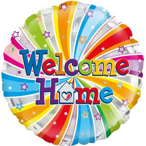 18cm Welcome Home Swirl Foil Balloon UNINFLATED