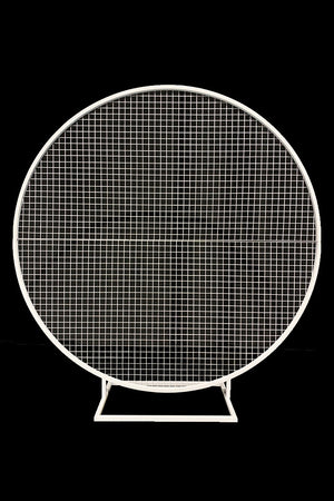 White Round Mesh Wall Hire