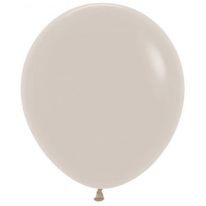 46 CM Round Fashion White Sand Sempertex Plain Latex Balloon UNINFLATED