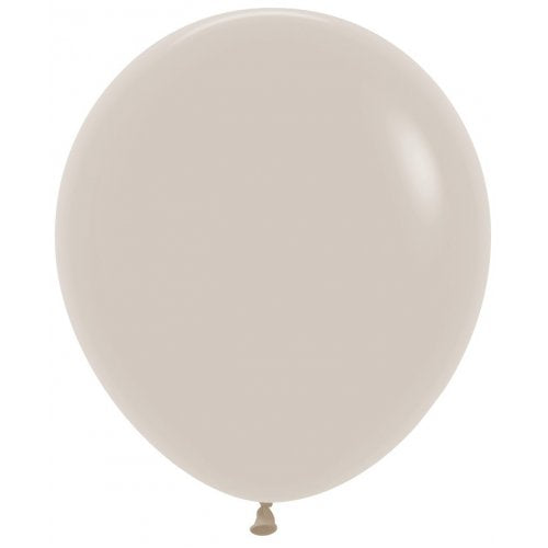 46 CM Round Fashion White Sand Sempertex Plain Latex Balloon UNINFLATED