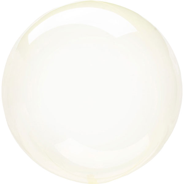 Yellow 46cm Crystal Clearz Balloon UNINFLATED