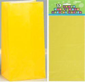 Yellow Paper Birthday Loot Bags