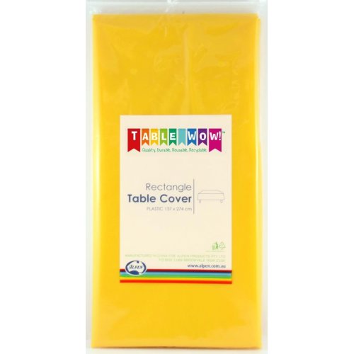 Yellow Plastic Rectangle Tablecover