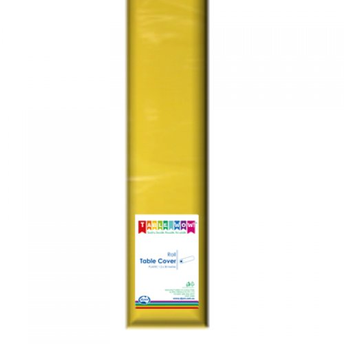 Yellow Plastic Tablecover Roll